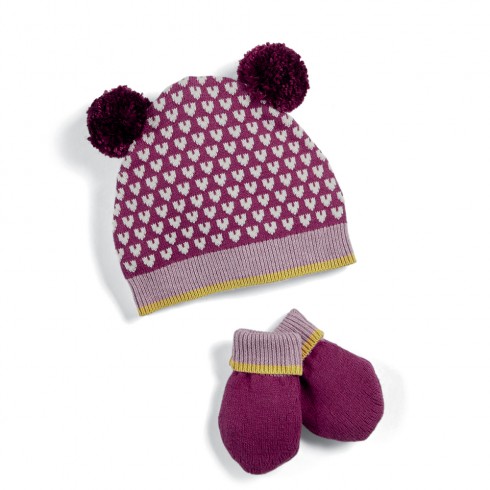 Комплект плетени шапка и ръкавици